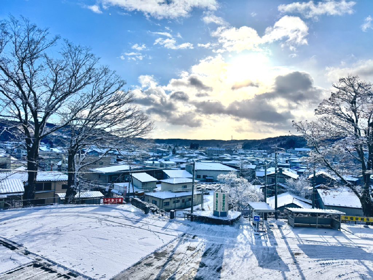 冬の軽米町の風景